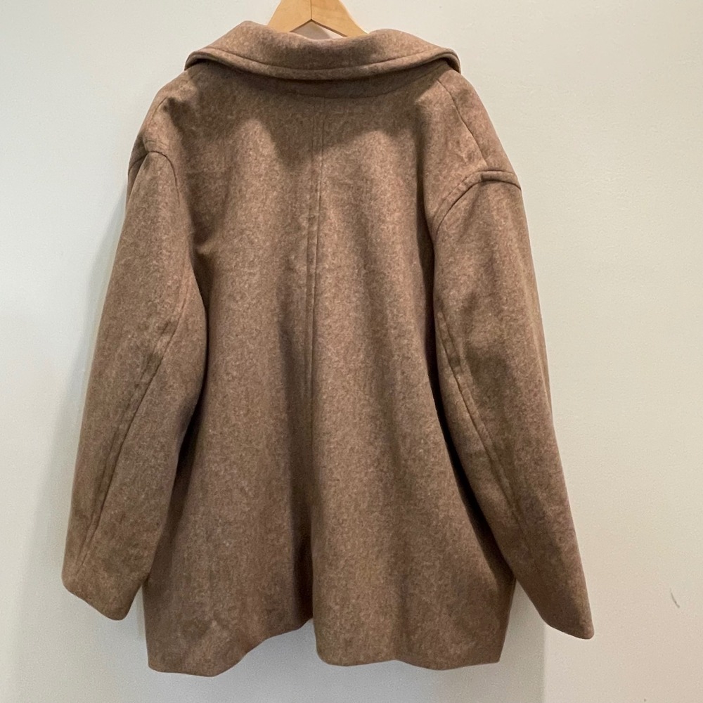Old Navy Womens 3X Brown Peacoat Oversized Jacket NWT 564682 - Picture 2 of 7